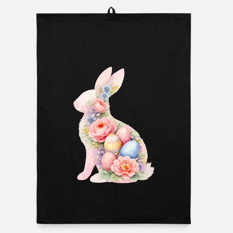 Aquarelle de Pâques du Lapin Torchon bio