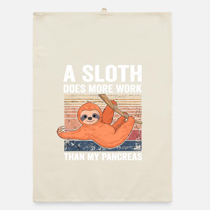Sloth Meme: More Work Than Pancreas Organic dish towel