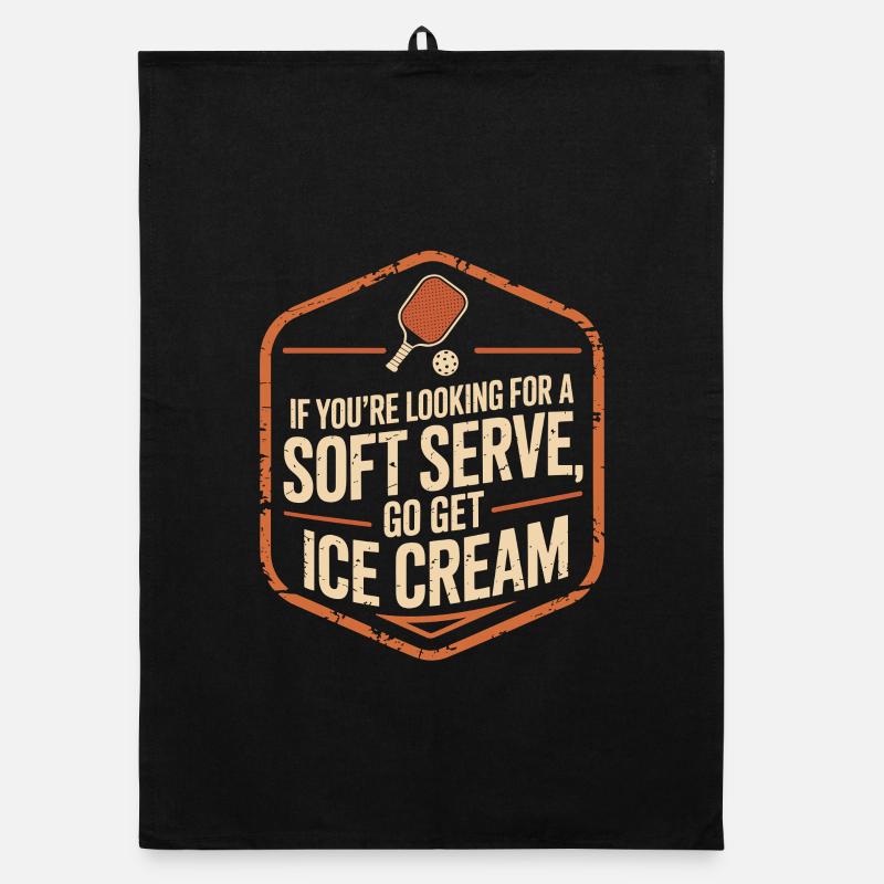 Pickleball Spieler Looking For Soft Serve Dinking Organic Geschirrtuch