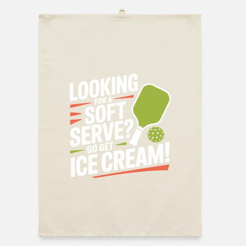 Pickleball Spieler Looking For Soft Serve Dinking Organic Geschirrtuch