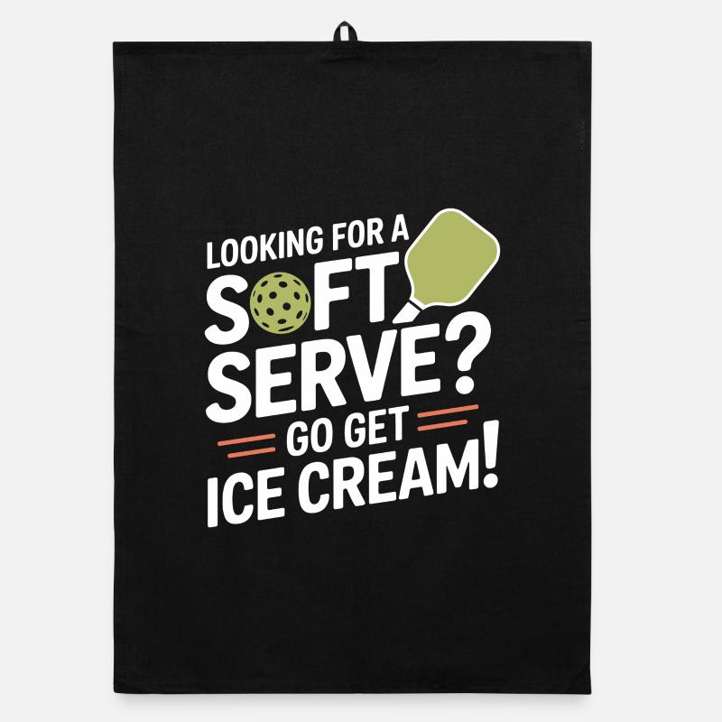 Pickleball Spieler Looking For Soft Serve Dinking Organic Geschirrtuch
