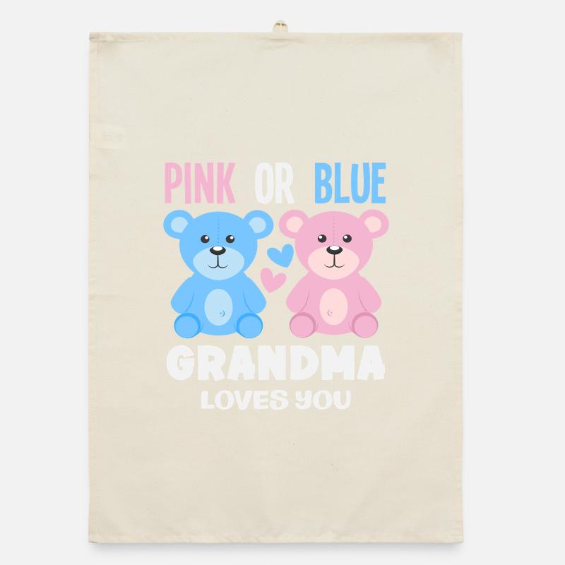 Pink Oder Blau Oma Liebt Dich Organic Geschirrtuch
