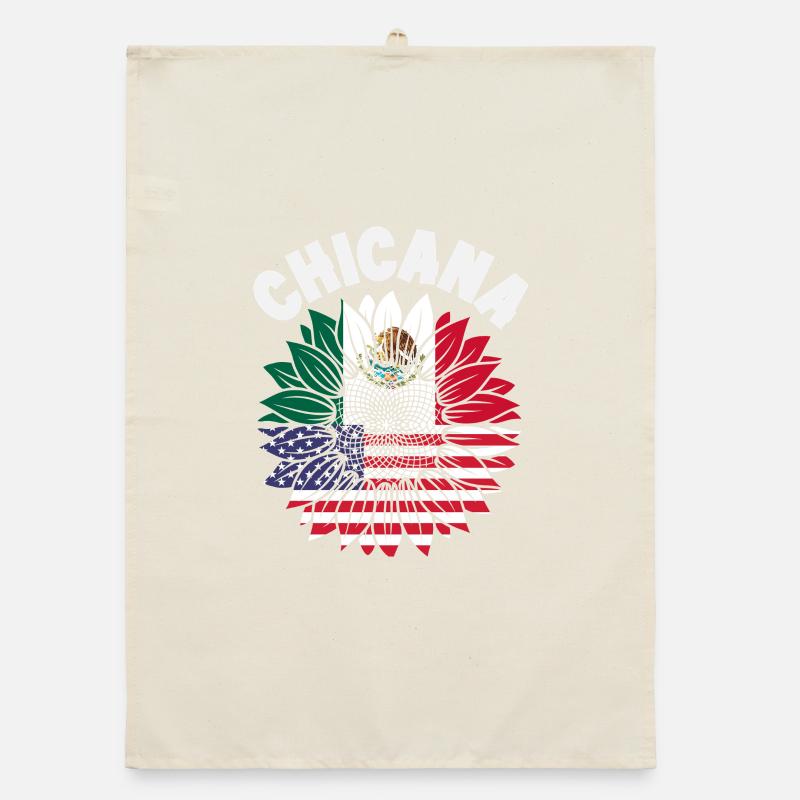 Fierté du Mexique & Maison Drapeau du Mexique Torchon bio