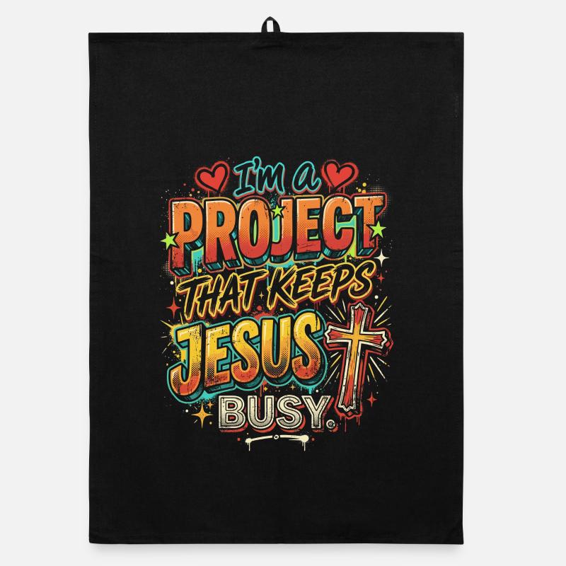 Project that occupies Jesus Organic dish towel