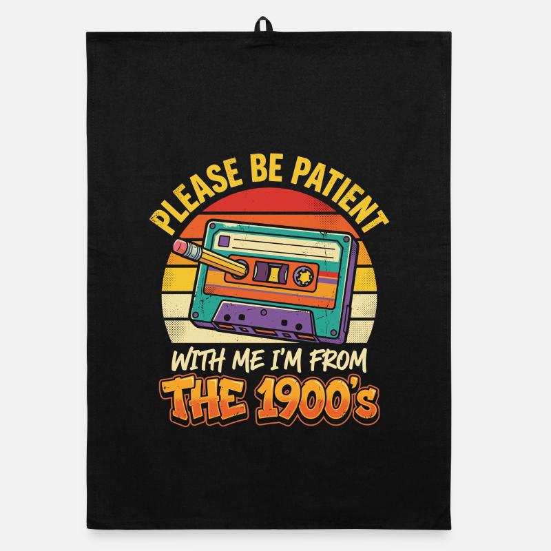 Cassette Nostalgia 1900s Organic dish towel