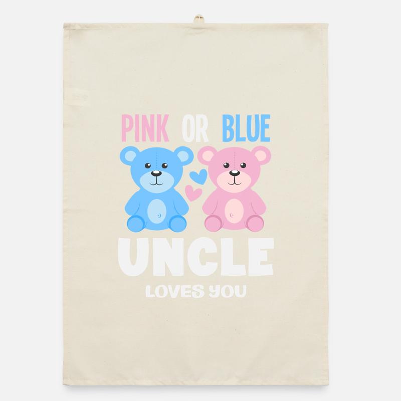 Pink Oder Blau Onkel Liebt Dich Organic Geschirrtuch