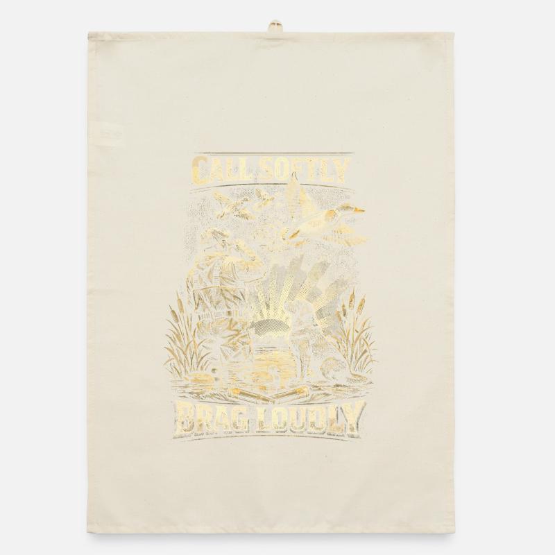 Cri de chasse aux canards se vante doucement bruyamment Torchon bio