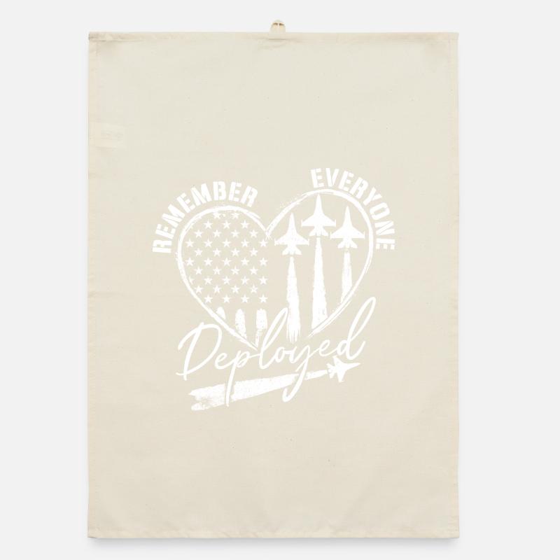 Remember Everyone Deployed RED Friday Troops Organic dish towel
