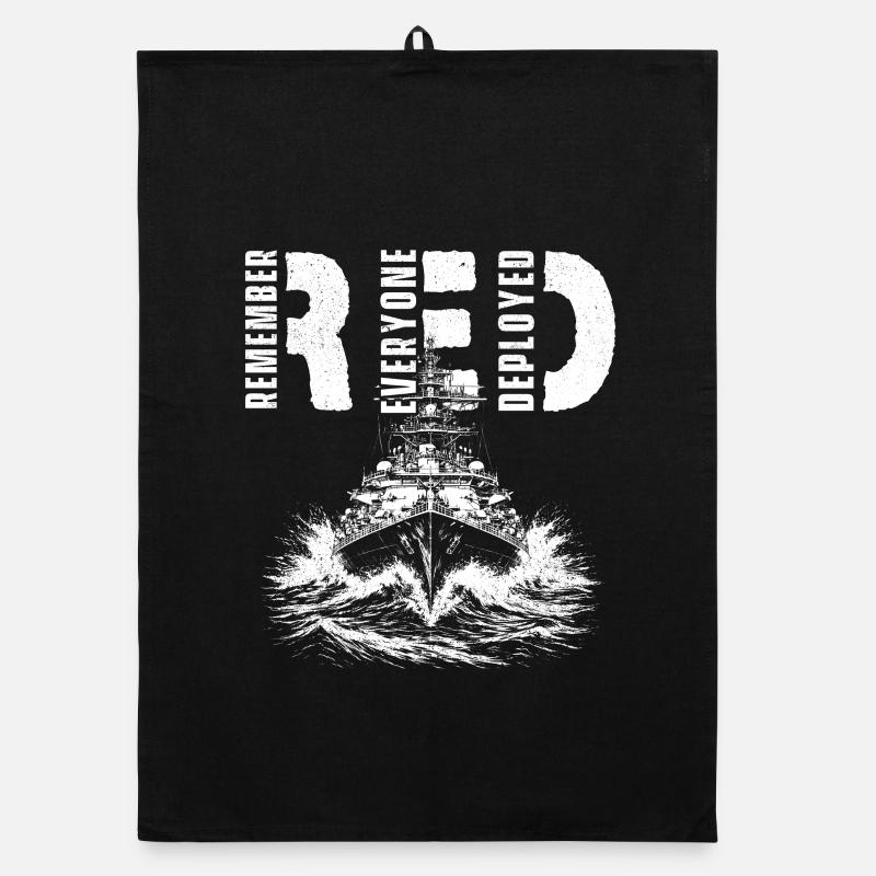 RED Remember Everyone Deployed Support Troops Organic Geschirrtuch