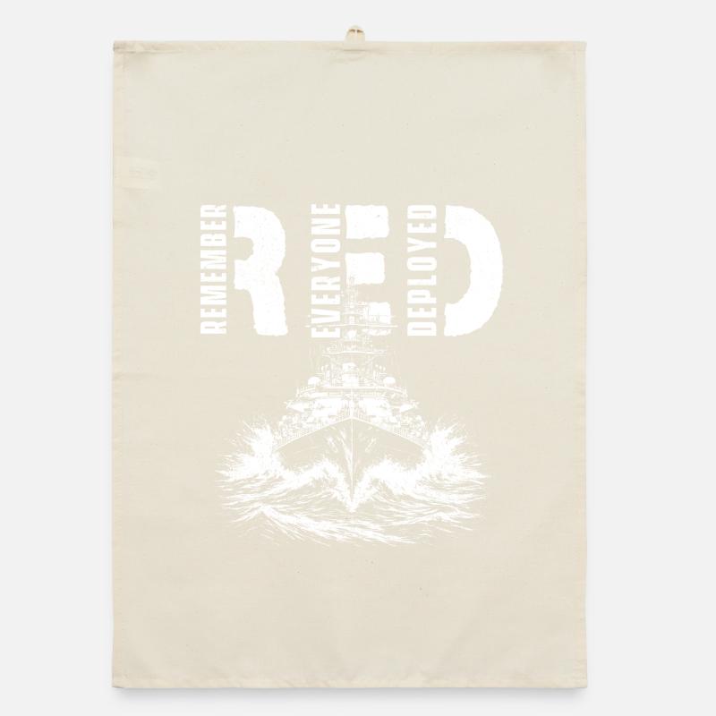 RED Remember Everyone Deployed Support Troops Organic dish towel