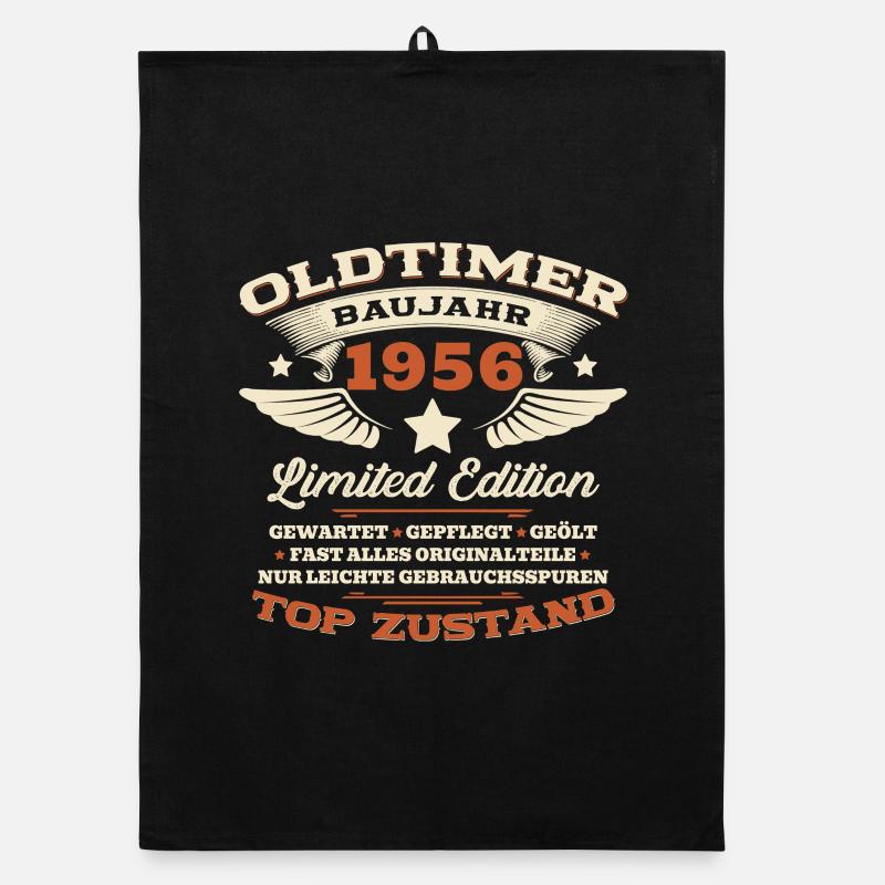 70. Geburtstag Geschenk Mann Oldtimer 1956 Legende Organic Geschirrtuch