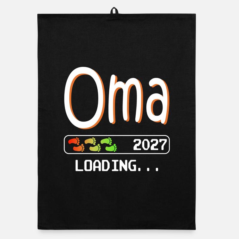 Werdende Oma 2027 loading zukünftige Großmutter Organic Geschirrtuch