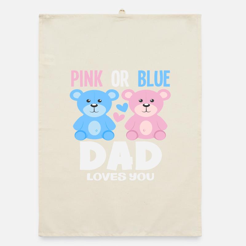 Pink Oder Blau Papa Liebt Dich Organic Geschirrtuch