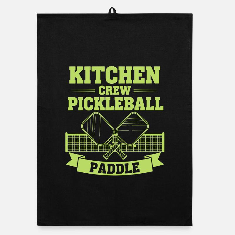 Pickleball Kitchen Crew Paddle funny player pickle Organic dish towel
