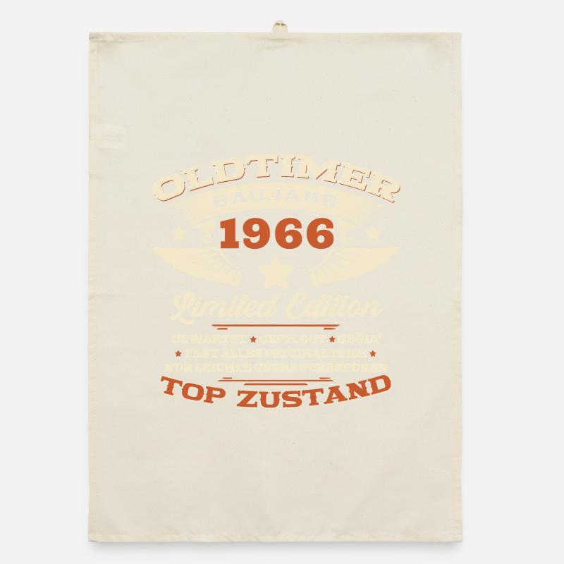 60. Geburtstag Geschenk Mann Oldtimer 1966 Legende Organic Geschirrtuch