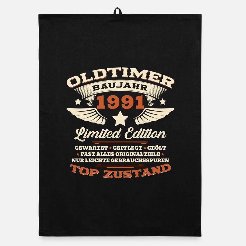 35. Geburtstag Geschenk Mann Oldtimer Baujahr 1991 Organic Geschirrtuch