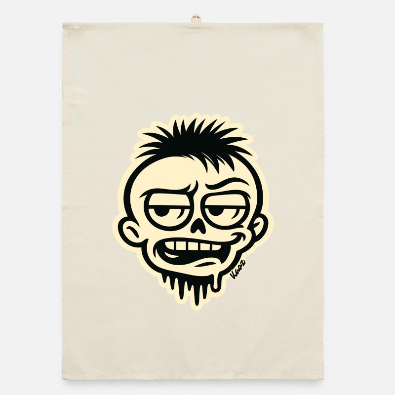 Skull Graffiti Organic dish towel