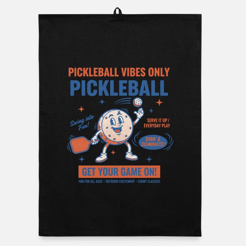 Pickleball Funny Player Pickle Ball Vibes Only Organic dish towel