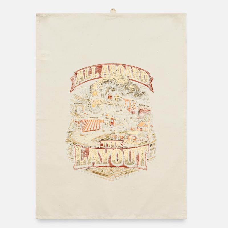 Modelleisenbahn Eisenbahn All Aboard The Layout Organic Geschirrtuch