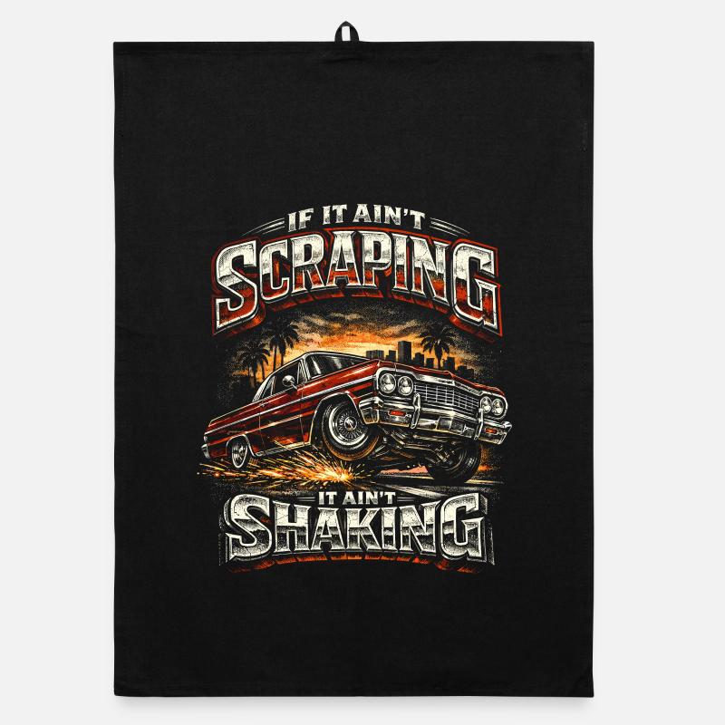 Lowrider Auto If It Aint Scraping It Aint Shaking Organic Geschirrtuch