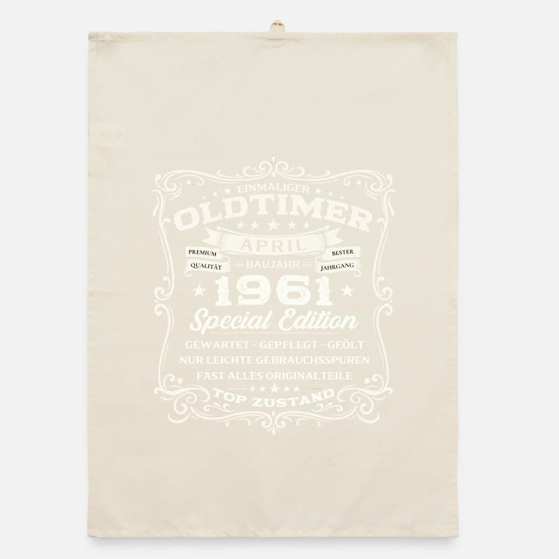 65. Geburtstag Geschenk Mann Oldtimer April 1961 Organic Geschirrtuch