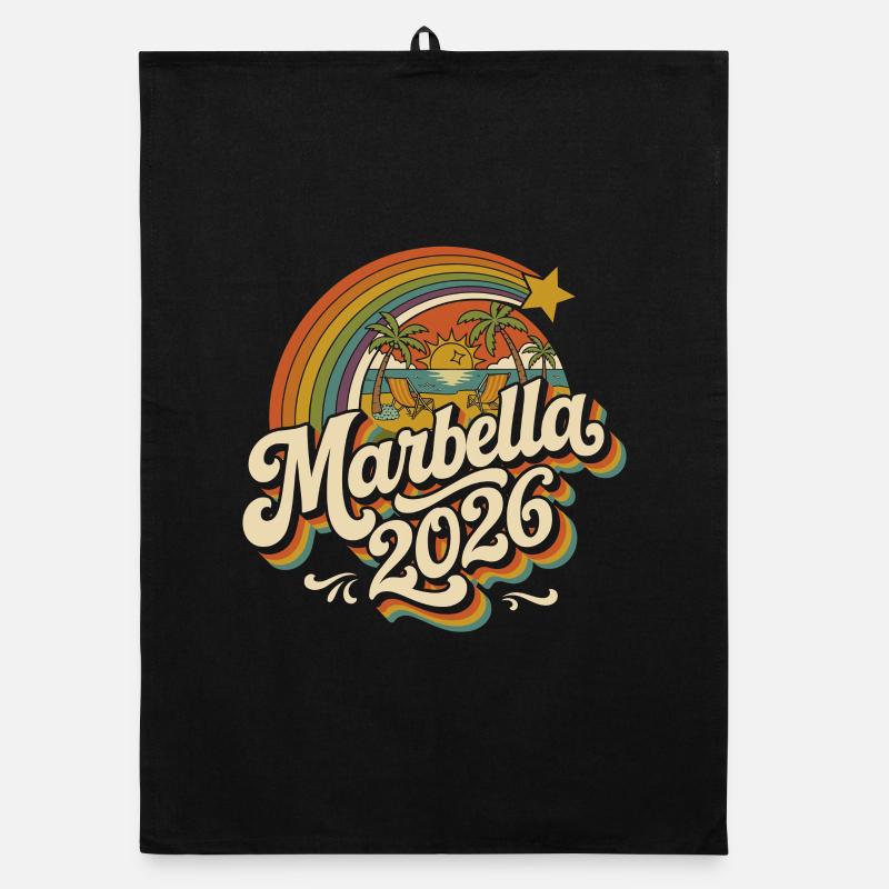 Marbella Retro Sunset 2026 Organic dish towel