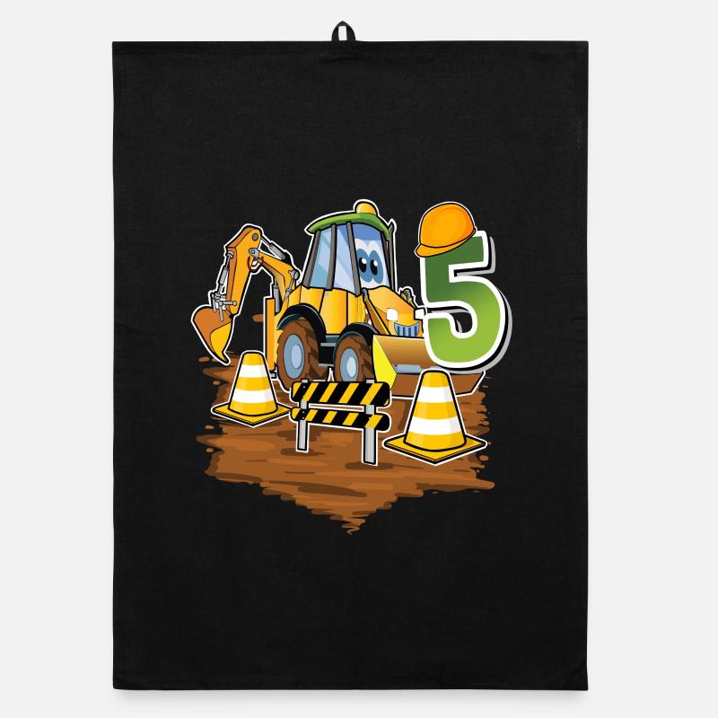 5 Bagger 5. Geburtstag Organic Geschirrtuch