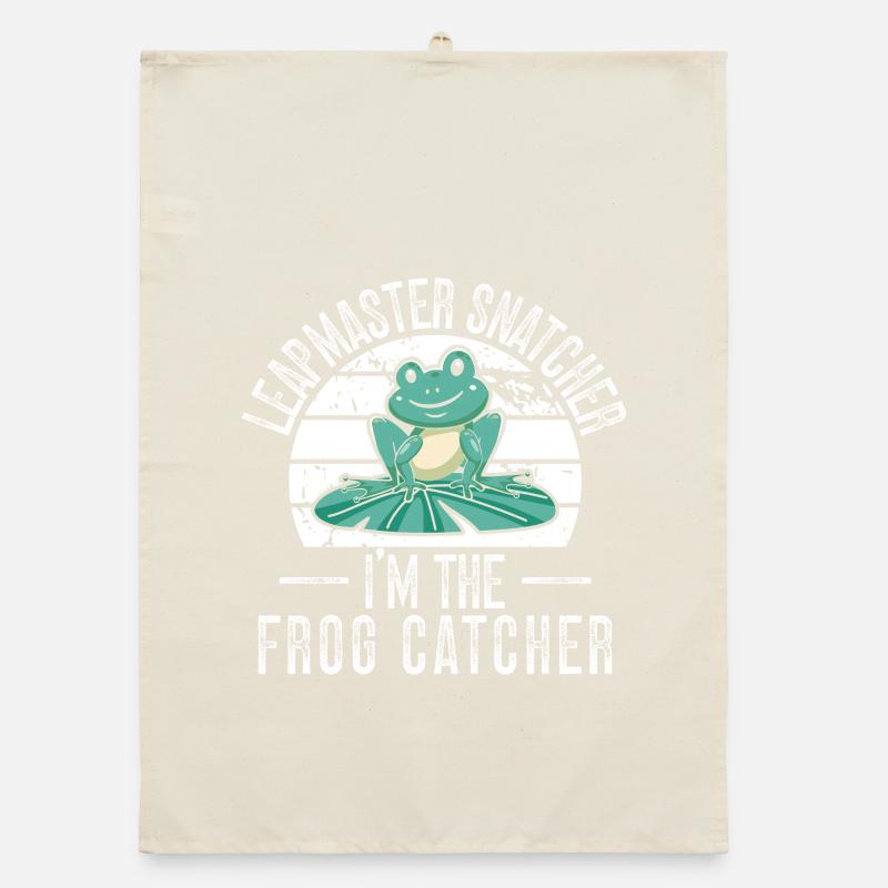 Frog Catcher Leapmaster Snatcher Frog Organic dish towel