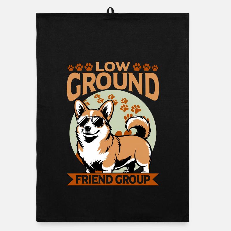Corgi de race de chien drôle Torchon bio