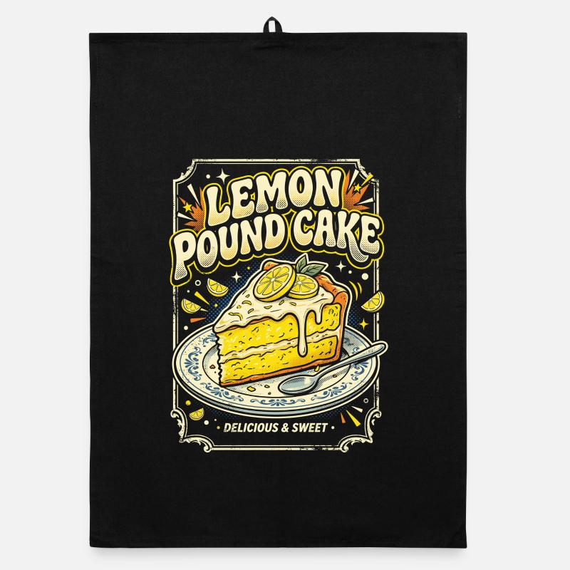 Illustration de gâteau au citron Torchon bio
