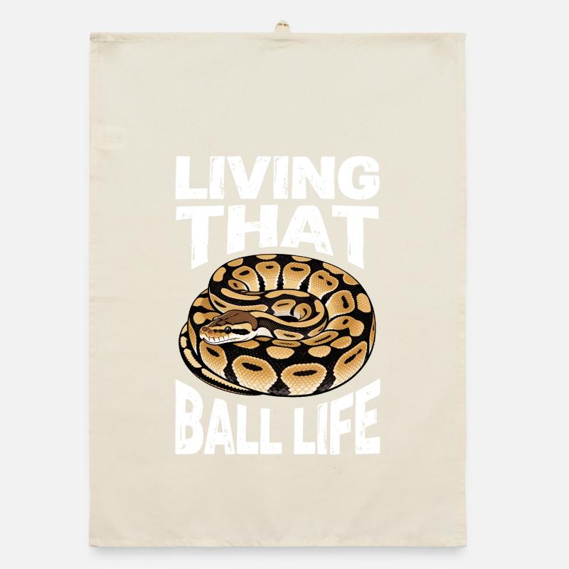 Königspython Schlangen Liebhaber Terrarium Python Organic Geschirrtuch