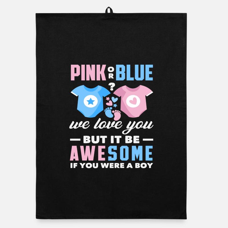 Rose ou bleu serait parfait si c’est un garçon Torchon bio