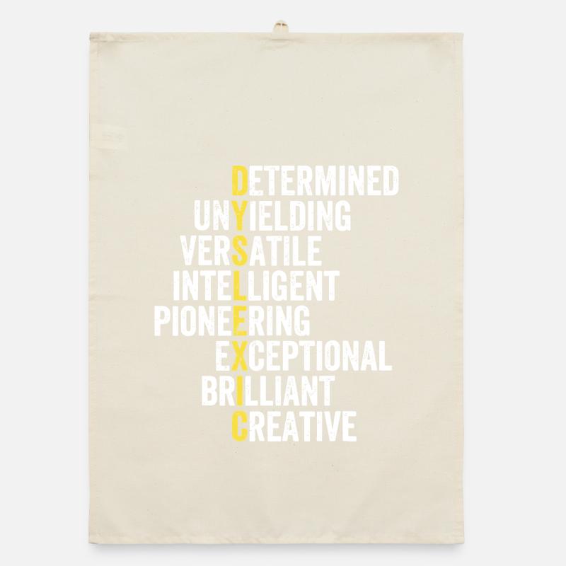 Pile d’adjectifs d’accent jaune Torchon bio