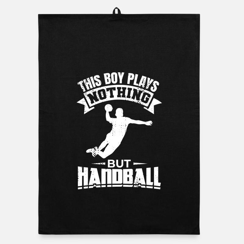 Garçon de handball drôle Torchon bio