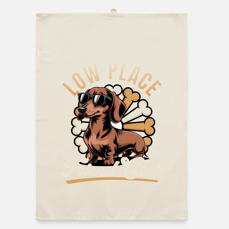 Teckel de race de chien drôle Torchon bio
