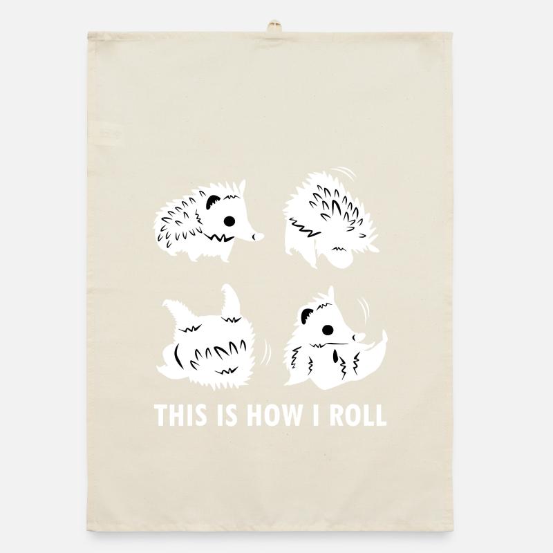 Hedgehogs Roll: Cute Quirk Organic dish towel
