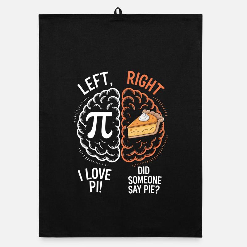 Pi vs Pie: Links Rechts Gehirn Organic Geschirrtuch