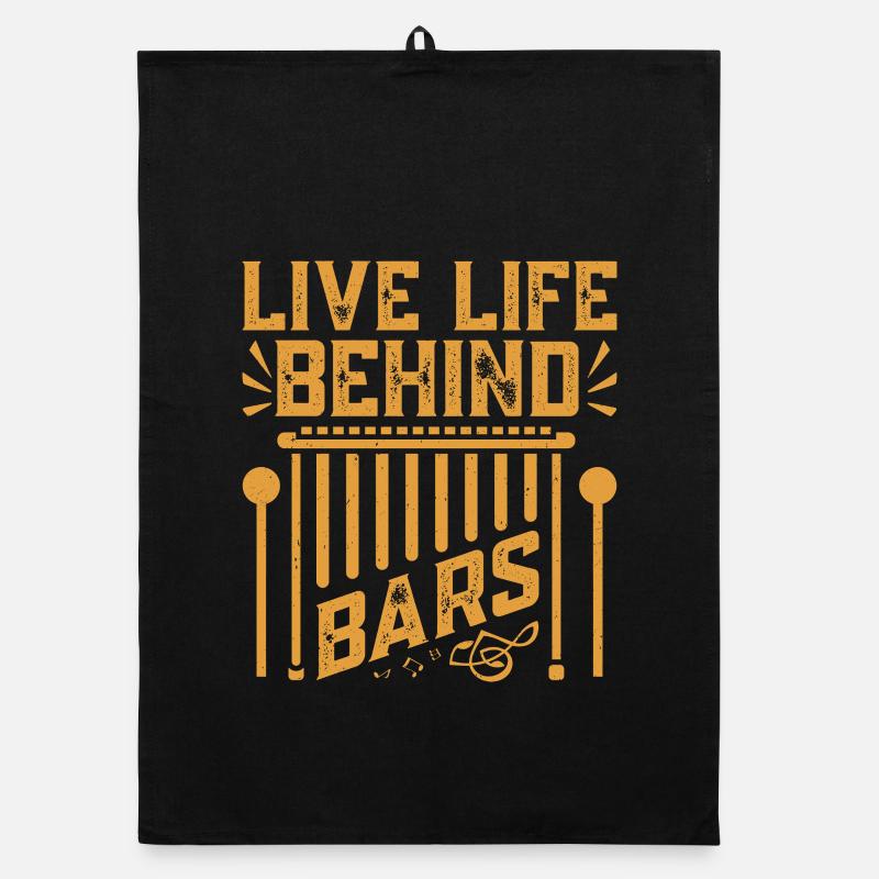 Marimbist Leben hinter Gittern Percussion Pit Organic Geschirrtuch