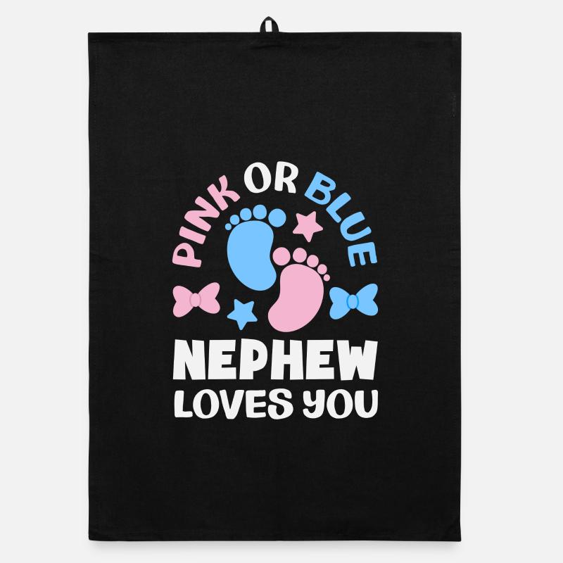 Pink Oder Blau Neffe Liebt Dich Gender Reveal Organic Geschirrtuch