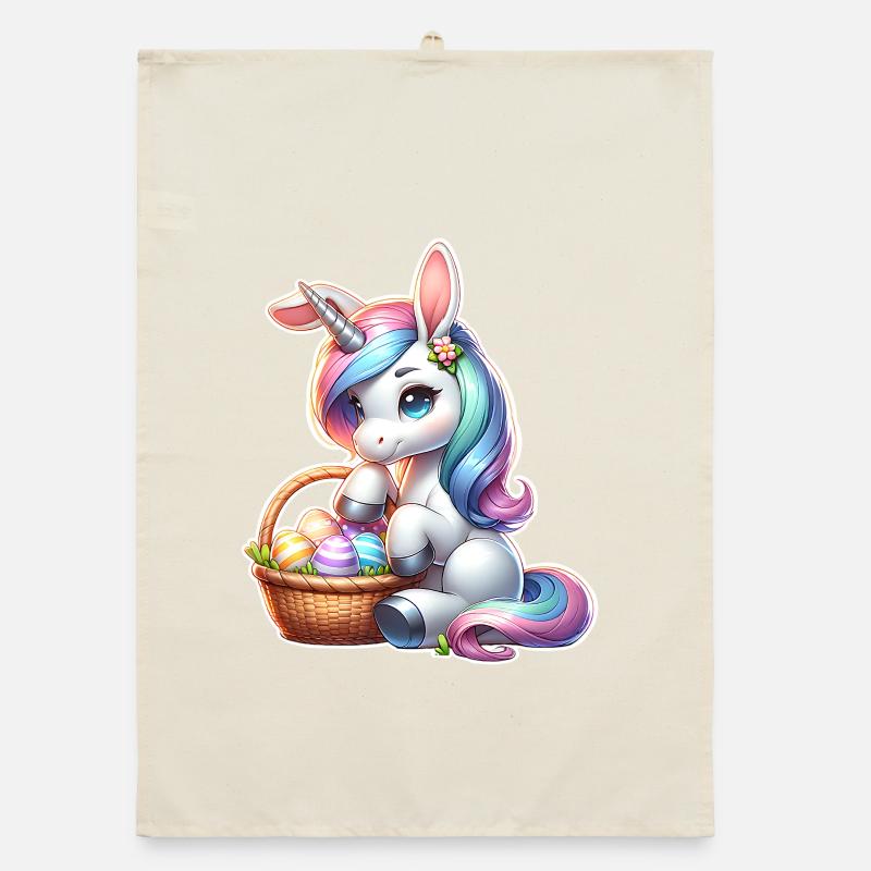 Unicorn Easter Organic dish towel