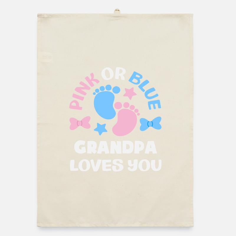 Pink Oder Blau Opa Liebt Dich Gender Reveal Organic Geschirrtuch