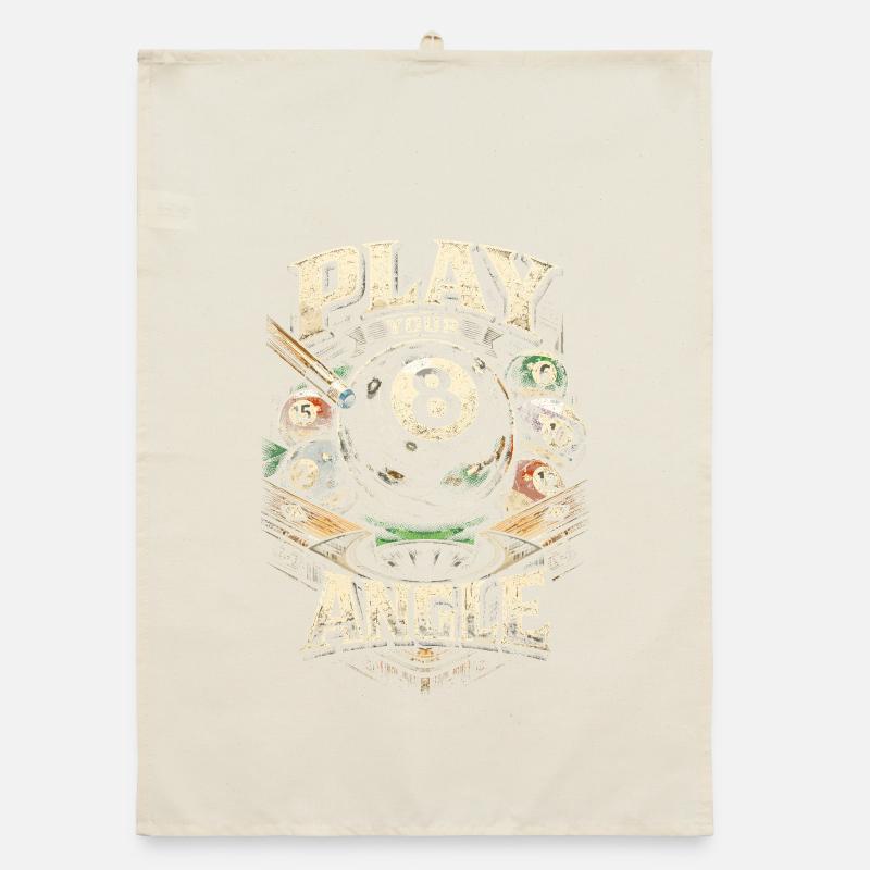 Le billard à 8 billes joue ton angle Torchon bio