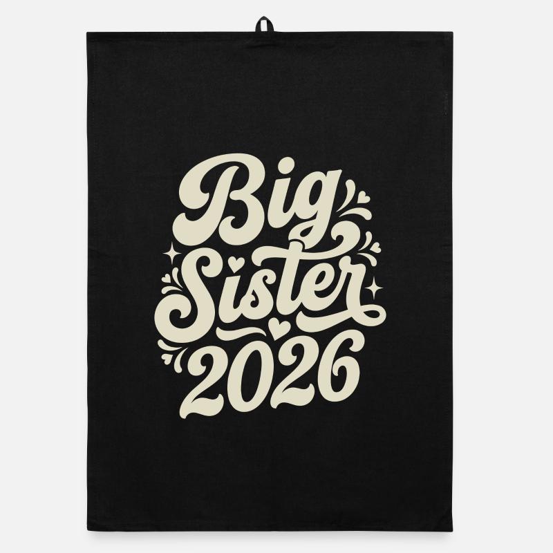 Große Schwester 2026 Script-Design Organic Geschirrtuch