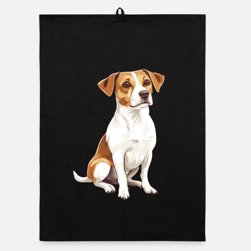 Jack Russel Terrier Design Illustration Torchon bio