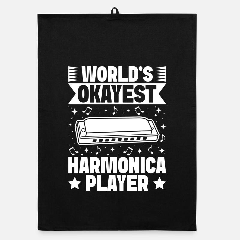 Harmonica Musican Okayest Harmonica Organic Geschirrtuch