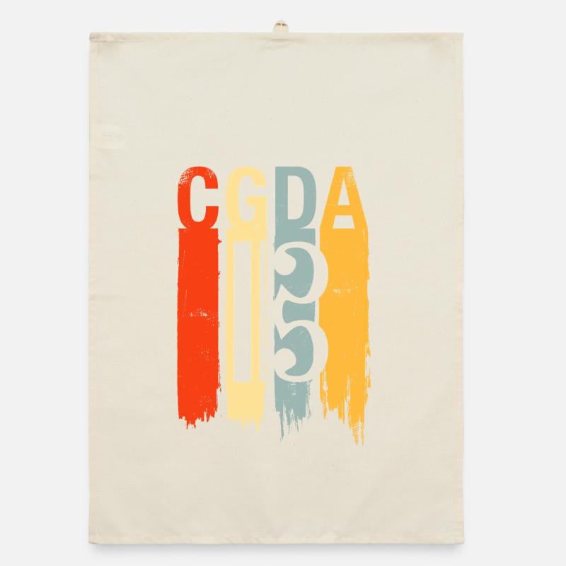 CGDA viola tuning string musician retro Organic dish towel