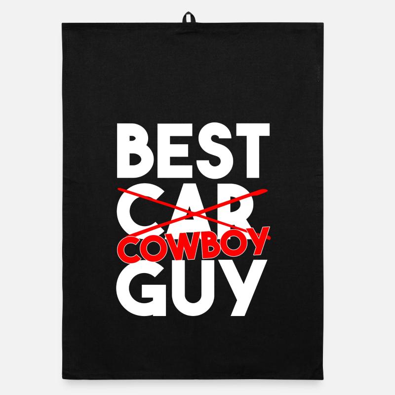 Bester Cowboy-Typ lustiger Western-Slogan Organic Geschirrtuch