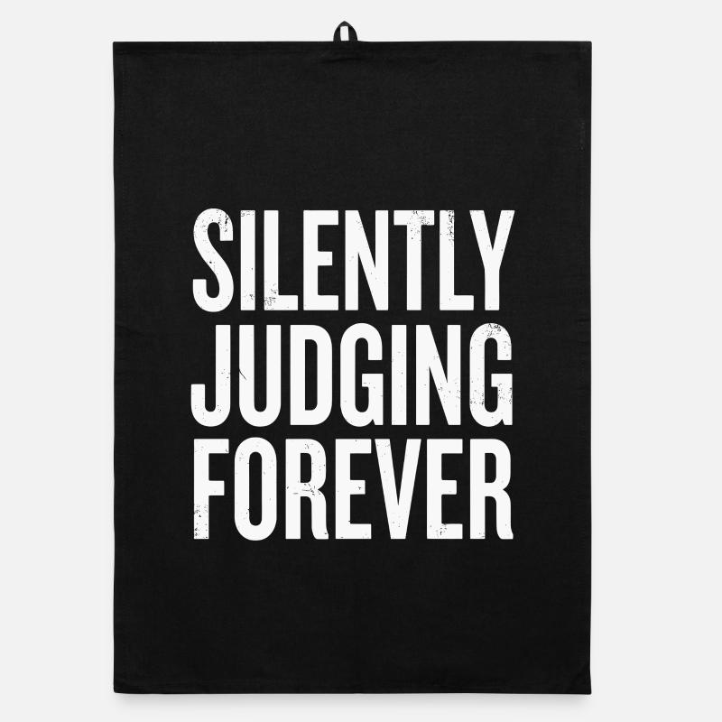 Juger silencieusement la typographie éternelle Torchon bio