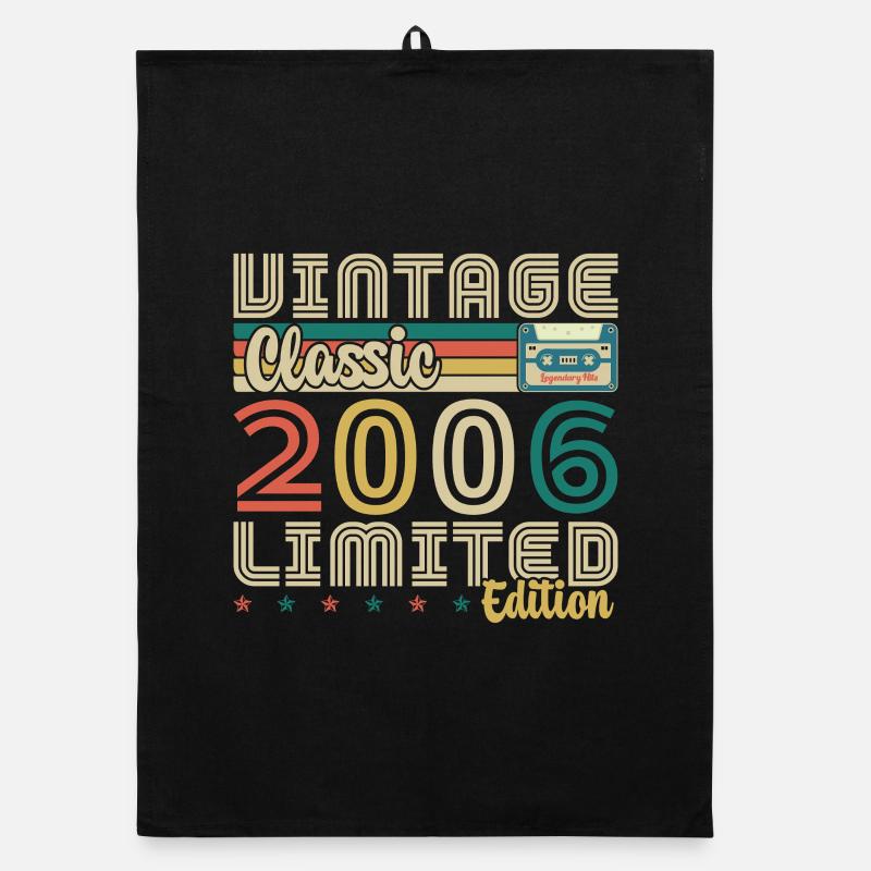 2006 Vintage Retro Birthday Gift Organic dish towel