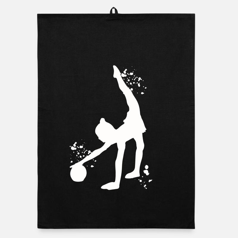 Gymnast with ball rhythmic gymnastics Organic dish towel